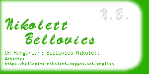 nikolett bellovics business card